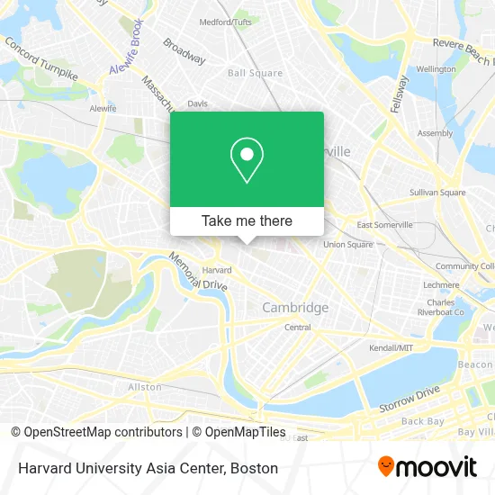 Harvard University Asia Center map