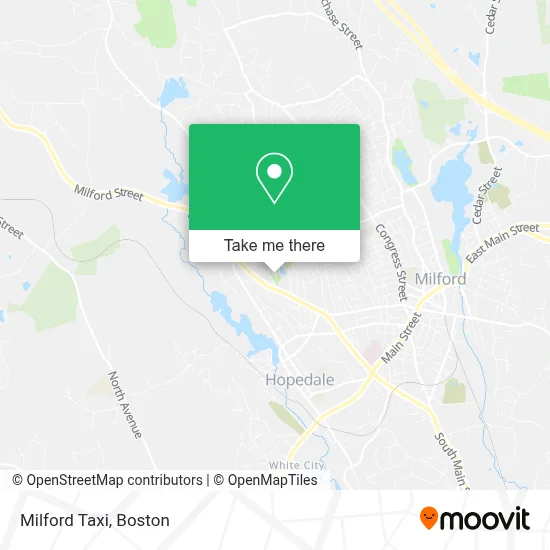 Milford Taxi map