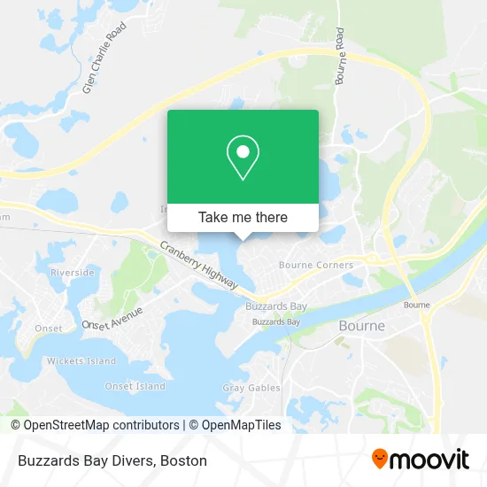 Buzzards Bay Divers map