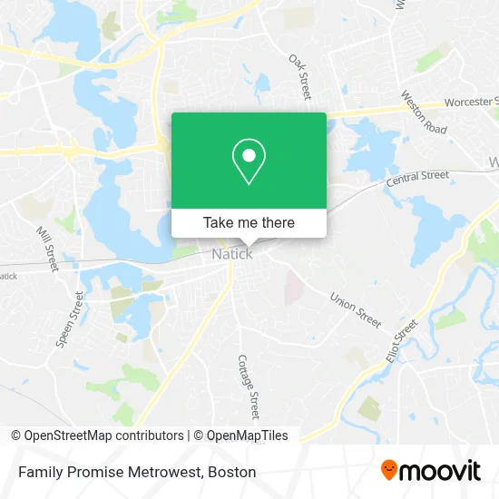 Family Promise Metrowest map