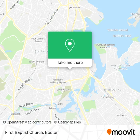 First Baptist Church map