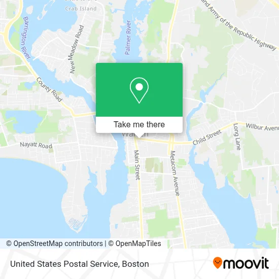 United States Postal Service map