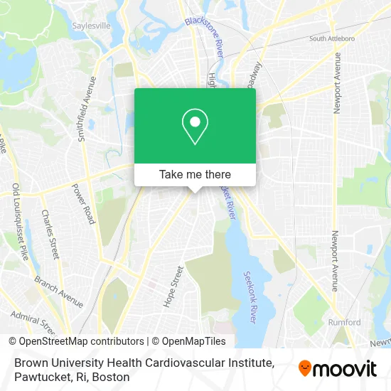 Brown University Health Cardiovascular Institute, Pawtucket, Ri map