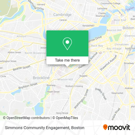 Simmons Community Engagement map