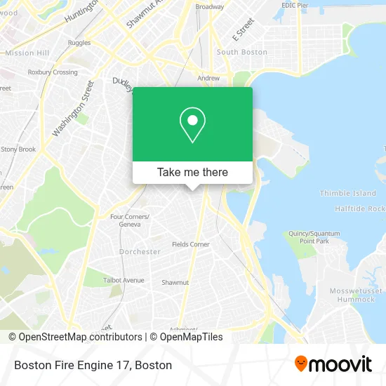 Boston Fire Engine 17 map