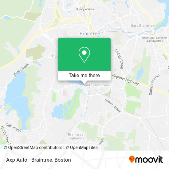 Axp Auto - Braintree map