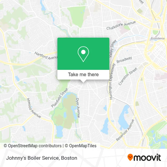 Johnny's Boiler Service map