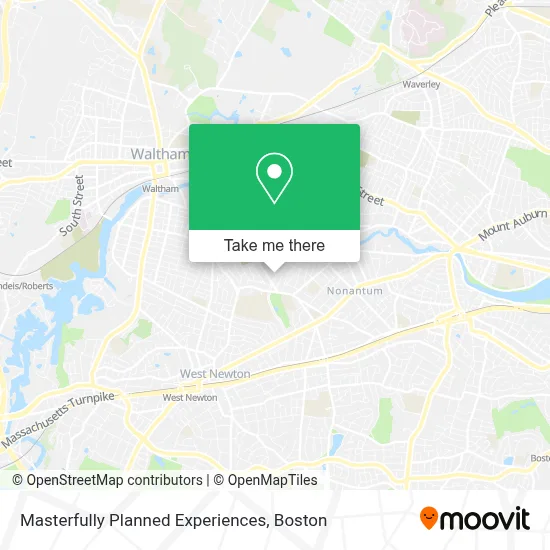 Masterfully Planned Experiences map