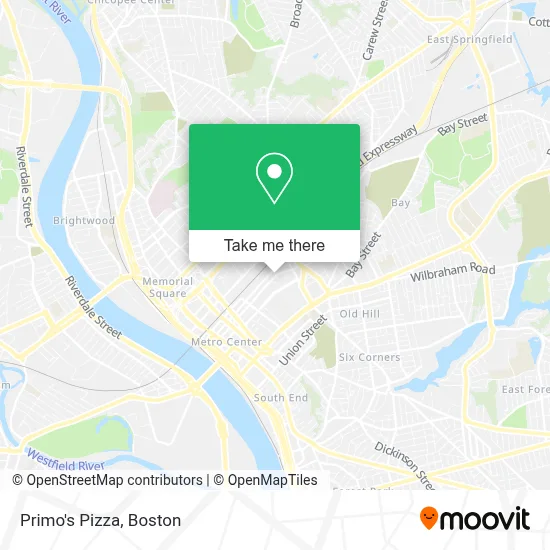 Primo's Pizza map