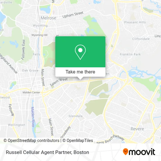 Russell Cellular Agent Partner map