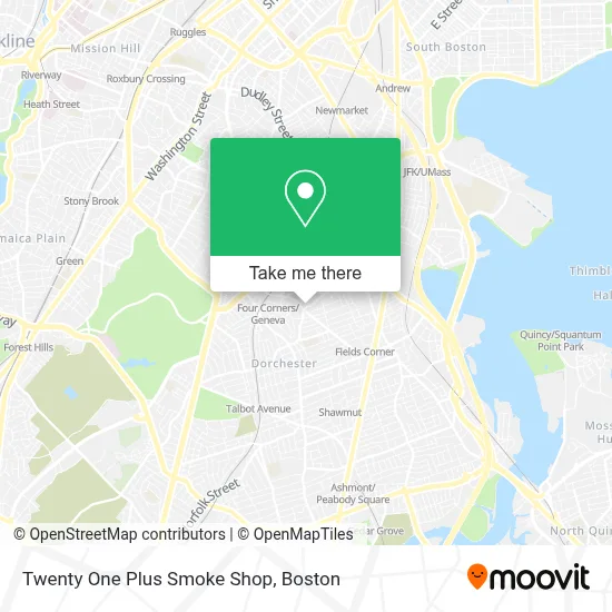 Twenty One Plus Smoke Shop map