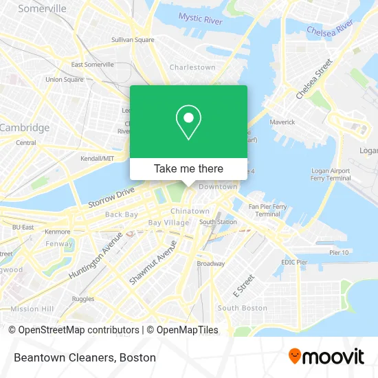 Beantown Cleaners map