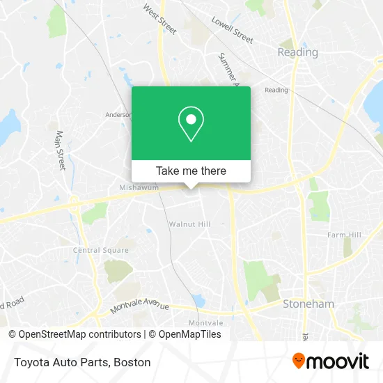 Toyota Auto Parts map