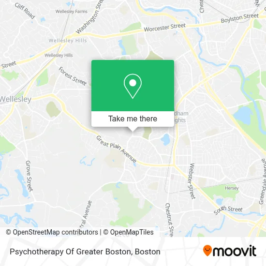 Psychotherapy Of Greater Boston map