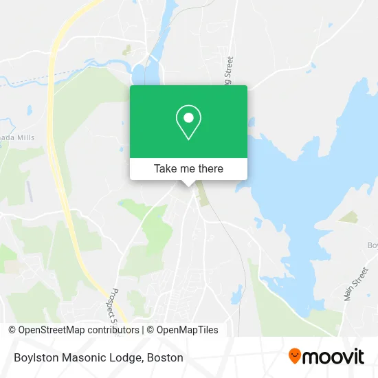 Boylston Masonic Lodge map