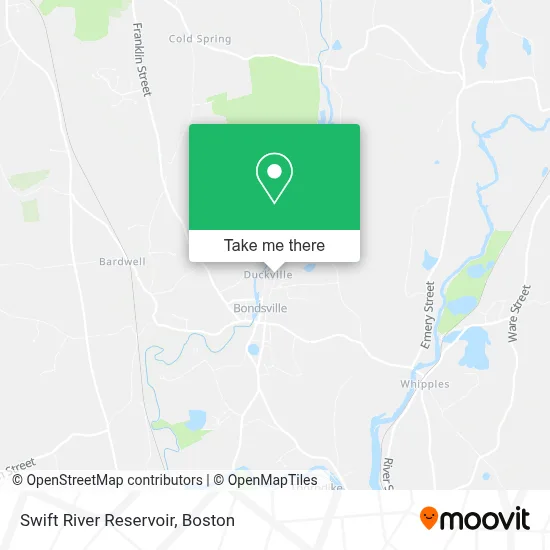 Swift River Reservoir map