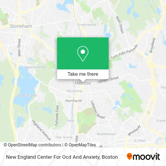 New England Center For Ocd And Anxiety map