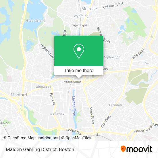 Malden Gaming District map