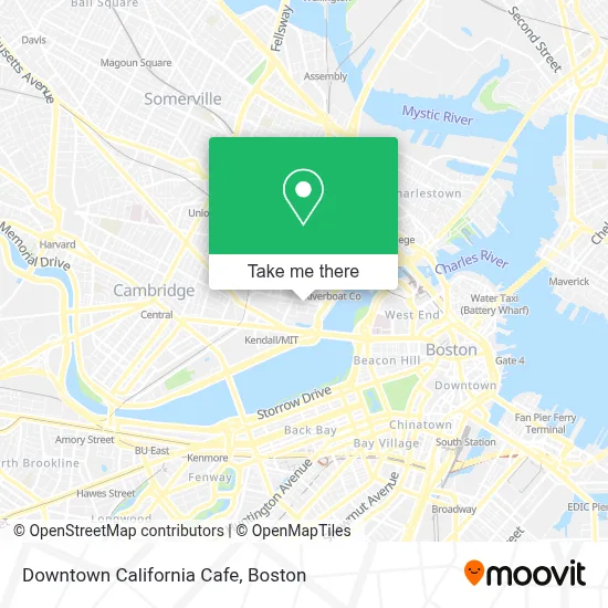 Downtown California Cafe map