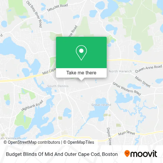 Budget Blinds Of Mid And Outer Cape Cod map