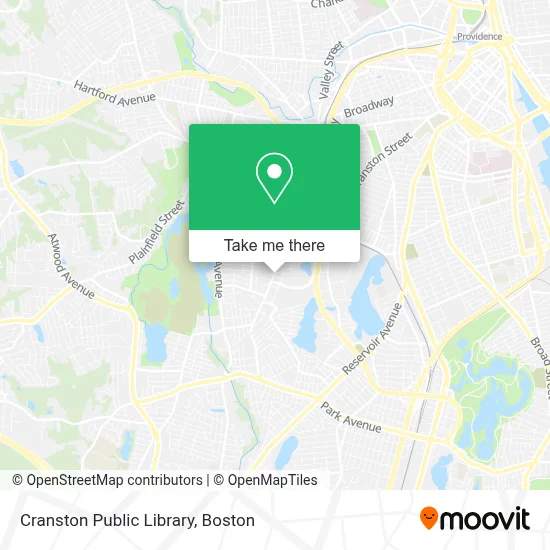 Cranston Public Library map