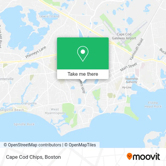 Cape Cod Chips map