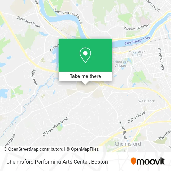Chelmsford Performing Arts Center map