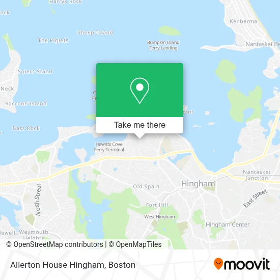 Allerton House Hingham map