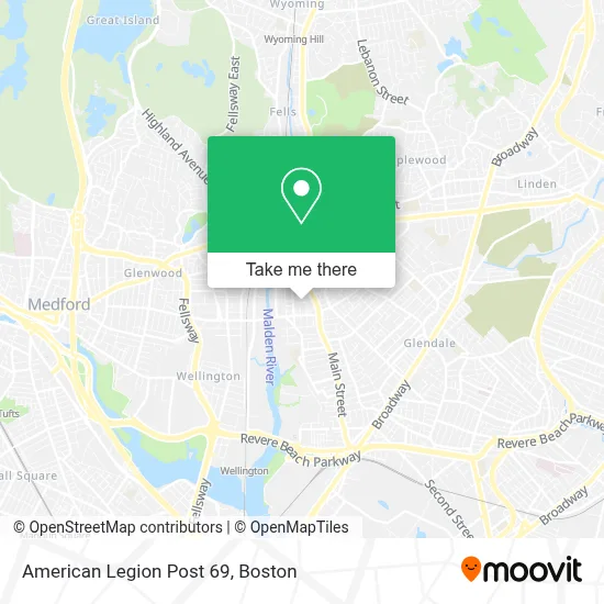 American Legion Post 69 map
