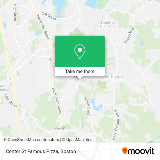 Center St Famous Pizza map