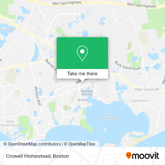 Crowell Homestead map