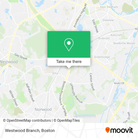 Westwood Branch map