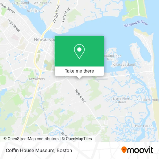 Coffin House Museum map