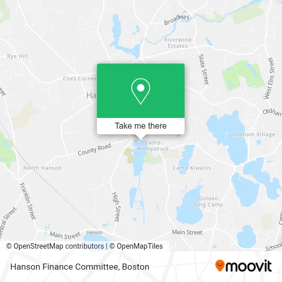 Hanson Finance Committee map