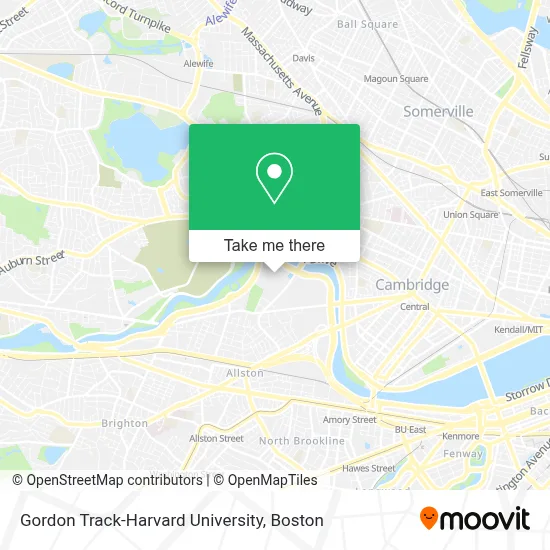 Gordon Track-Harvard University map