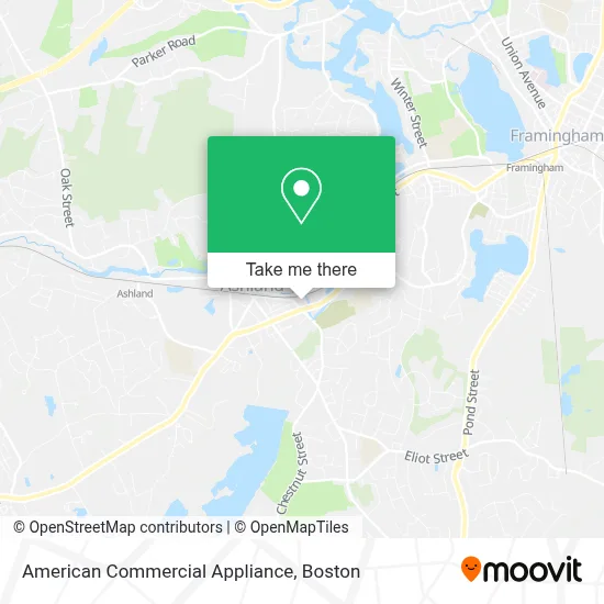 American Commercial Appliance map