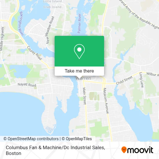 Columbus Fan & Machine / Dc Industrial Sales map