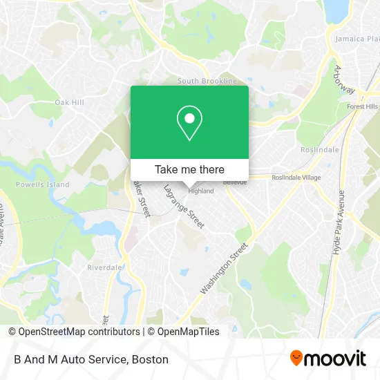 B And M Auto Service map