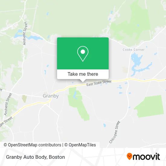 Granby Auto Body map
