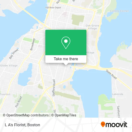 L A's Florist map