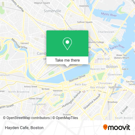Hayden Cafe map