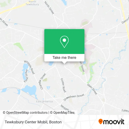 Tewksbury Center Mobil map