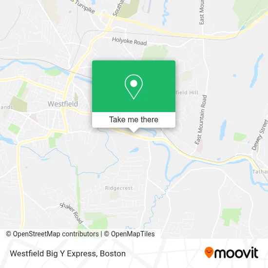 Westfield Big Y Express map