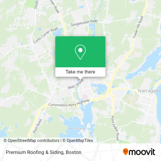 Premium Roofing & Siding map