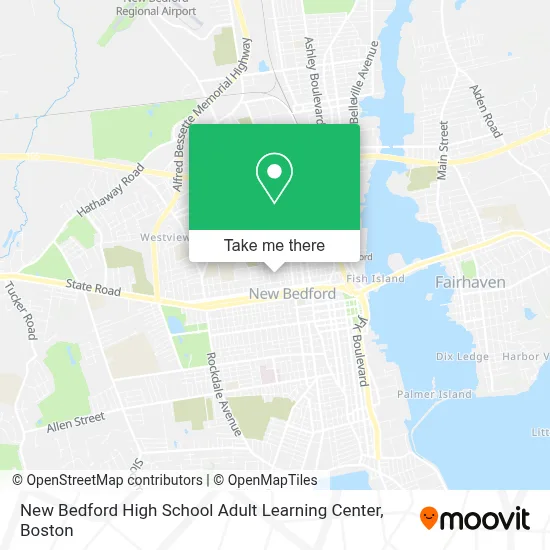 New Bedford High School Adult Learning Center map
