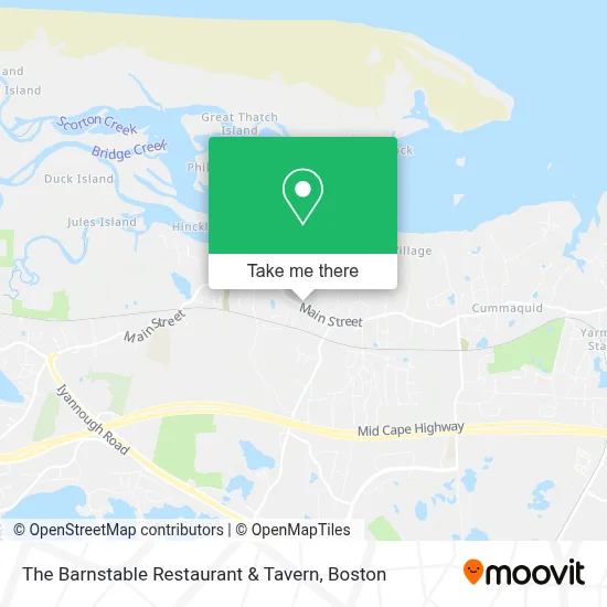 The Barnstable Restaurant & Tavern map