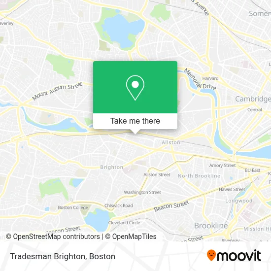 Tradesman Brighton map