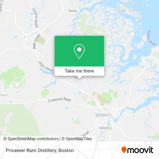 Privateer Rum Distillery map