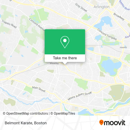 Belmont Karate map