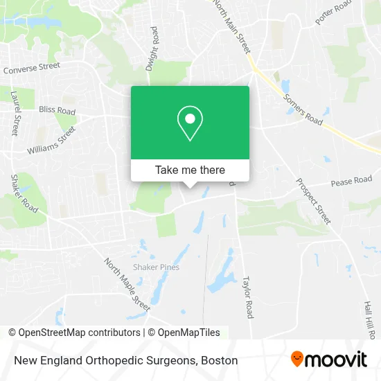 New England Orthopedic Surgeons map